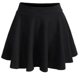 Black Size 2X Elastic Waist Flowey Skirt